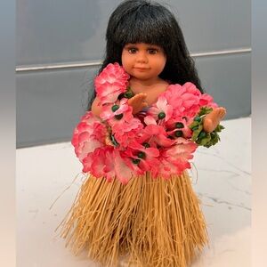 Pink Hula Doll Toy with Grass Skirt